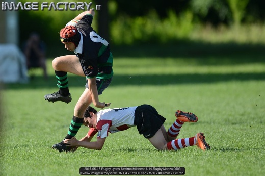 2015-05-16 Rugby Lyons Settimo Milanese U14-Rugby Monza 0503